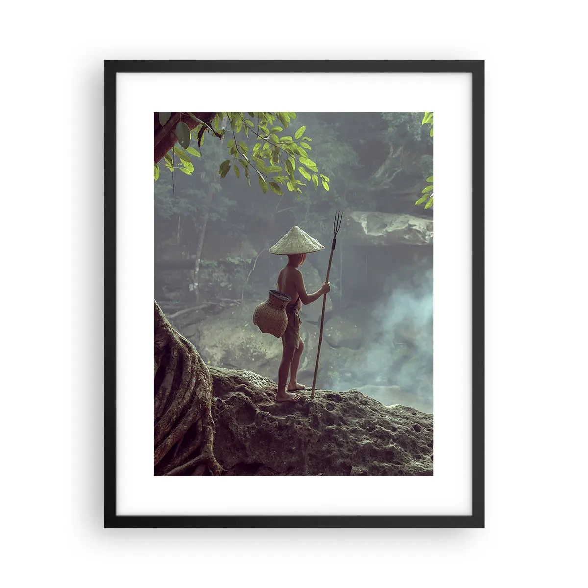 Plakat i sort ramme - Venlig med naturen - 40x50 cm
