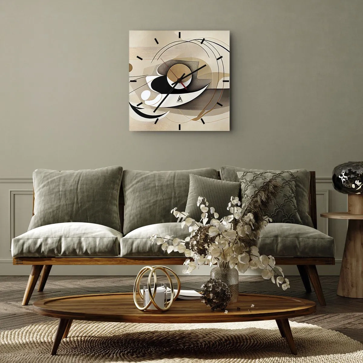 Vægur, Uret - Komposition: essensen af ting - 40x40 cm