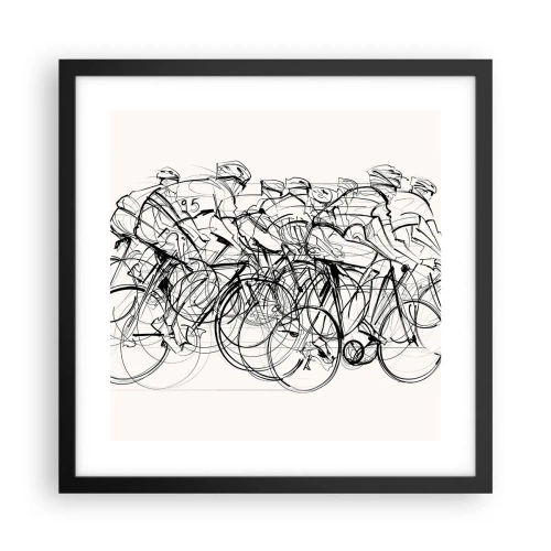 Plakat i sort ramme - Sammen i et team - 40x40 cm