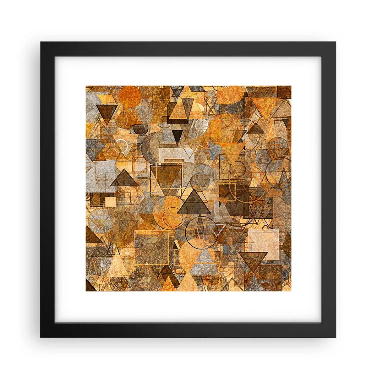 Plakat i sort ramme - Verden i form - 30x30 cm