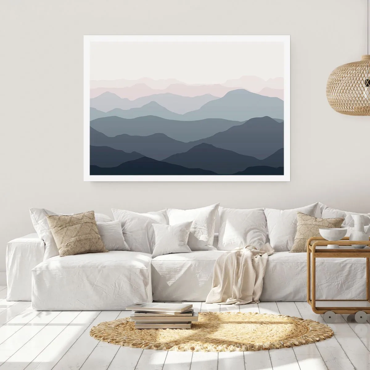 Plakat - Bølger af bjerge - 91x61 cm