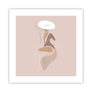 Plakat - En dame, der skal være - 40x40 cm