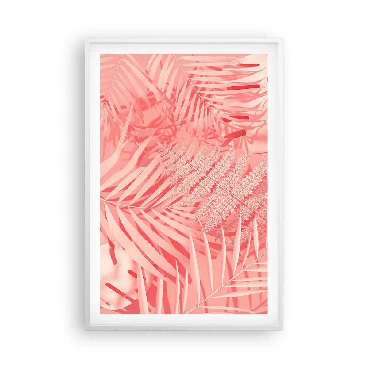 Plakat i hvid ramme - Lyserødt koncept - 61x91 cm