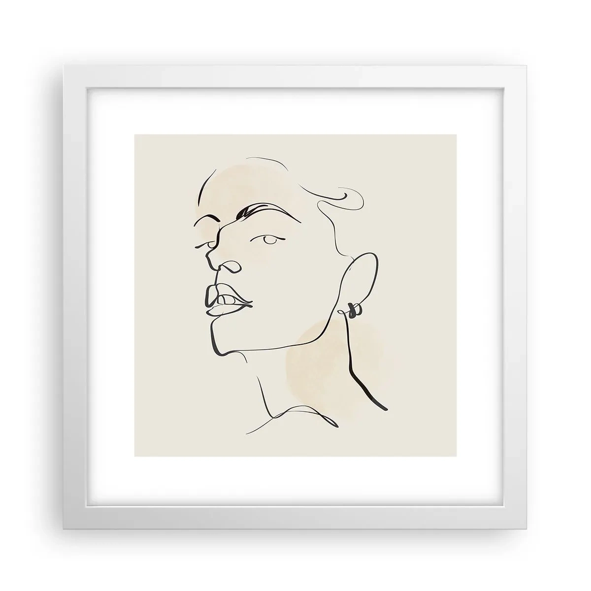 Plakat i hvid ramme - Et stolt blik - 30x30 cm