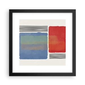 Plakat i sort ramme - Geometriens ånd og bogstav - 30x30 cm