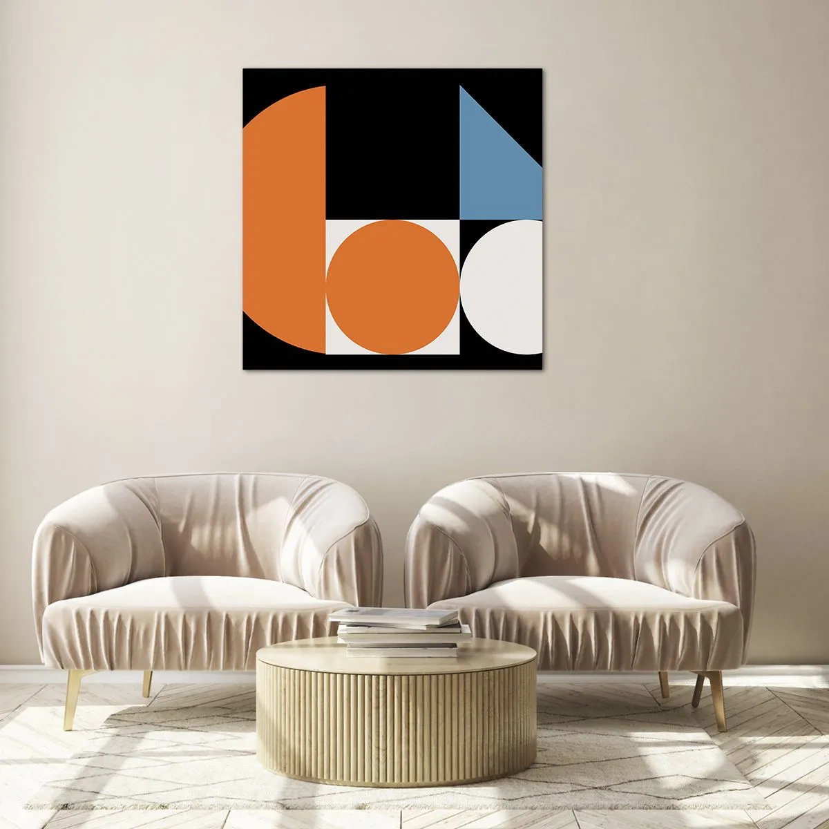 Billede på glas - System til figurer - 60x60 cm