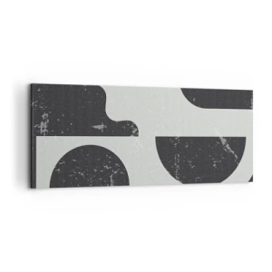 Lærredstryk - Billede på lærred - Komposition over og under - 120x50 cm