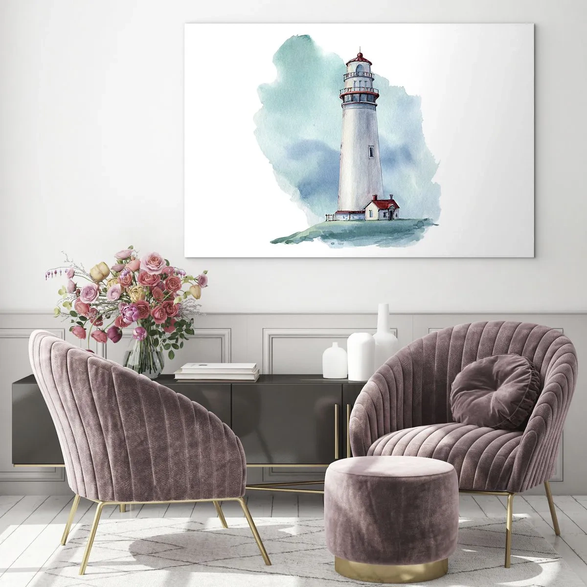 Billede på glas - Det blås blide søster - 100x70 cm