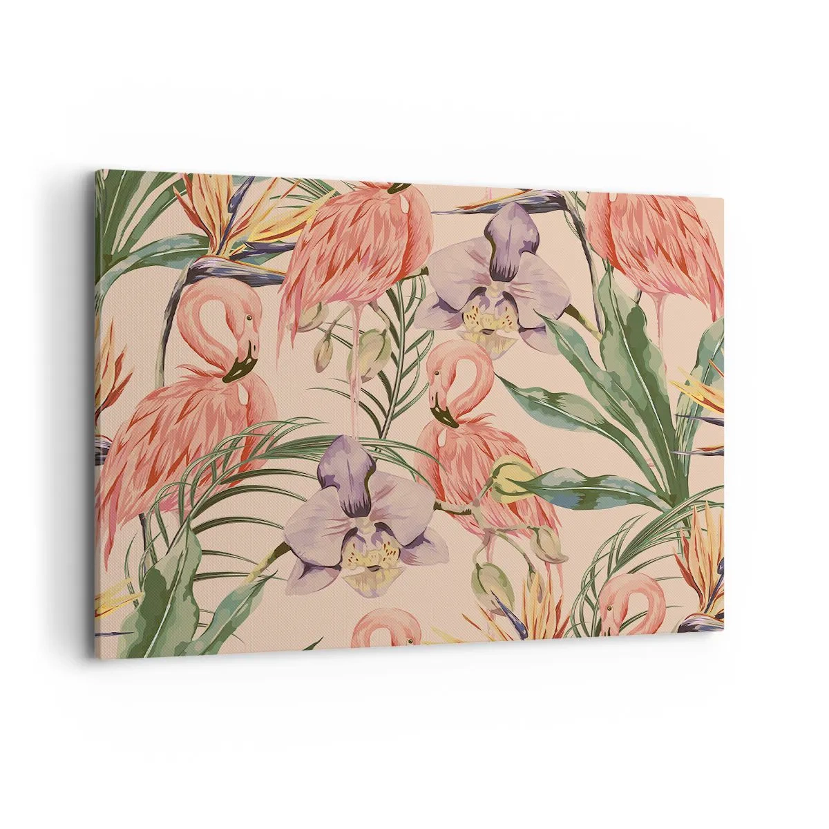 Lærredstryk - Billede på lærred - Lyserød blomstret ballet - 100x70 cm