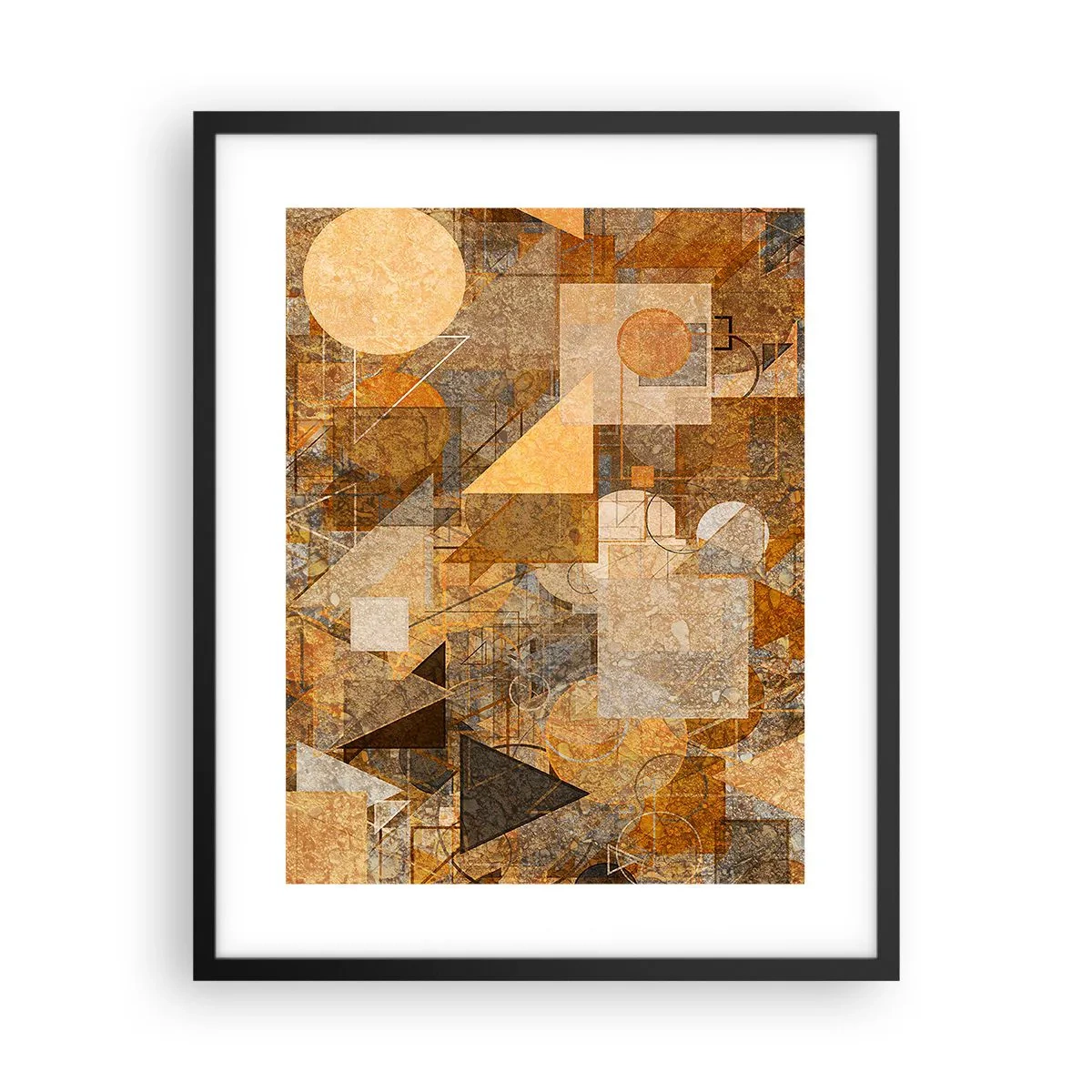 Plakat i sort ramme - Kubistisk bronzeundersøgelse - 40x50 cm