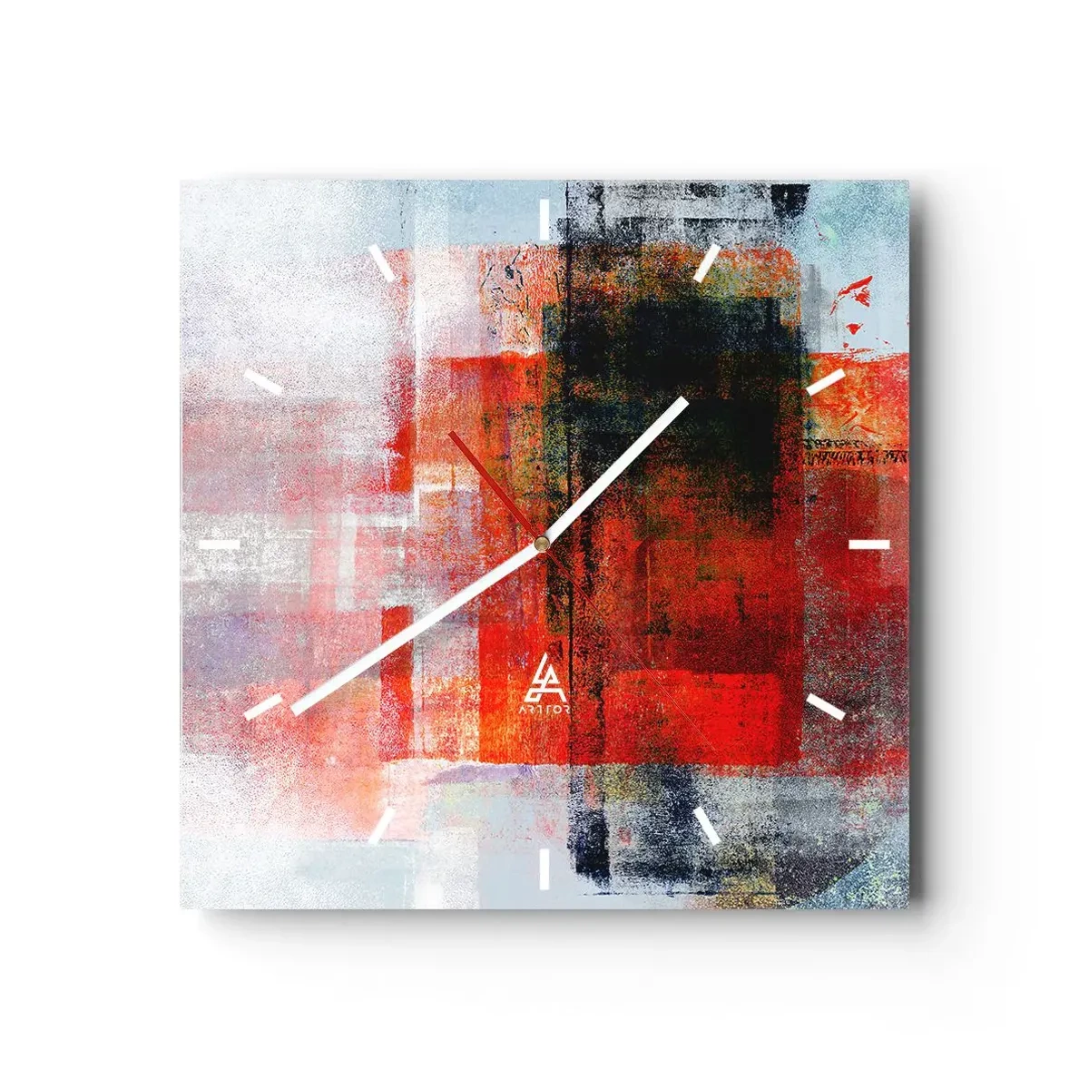 Vægur, Uret - Glødende komposition - 30x30 cm