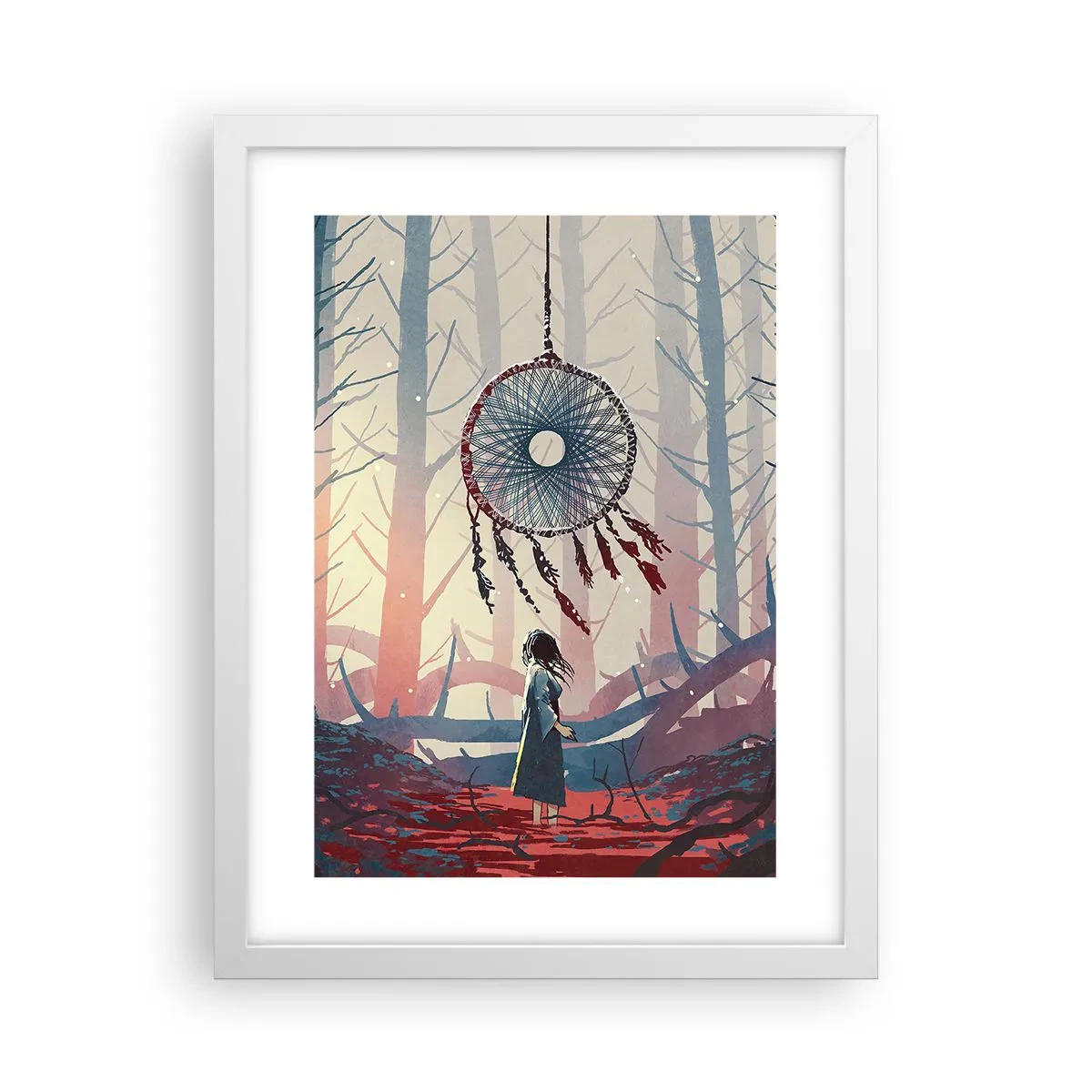 Plakat i hvid ramme - Det hemmelige ritual for lykke - 30x40 cm