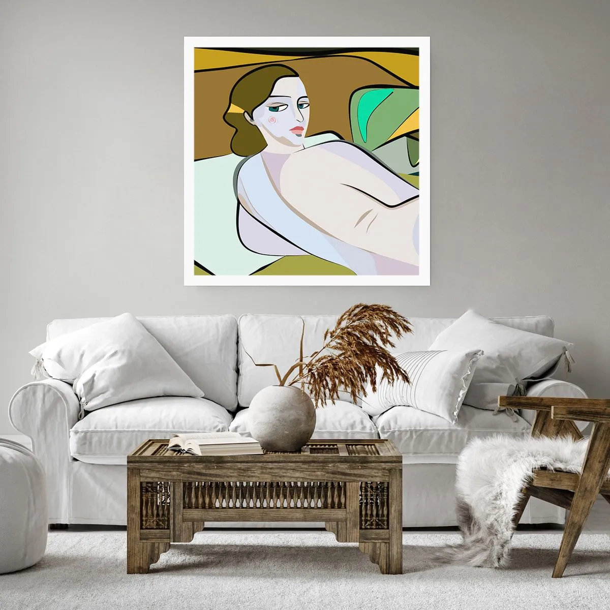 Plakat - Intimt portræt - 30x30 cm