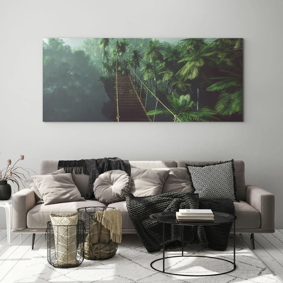 Billede på glas - Over det kogende grønne - 120x50 cm