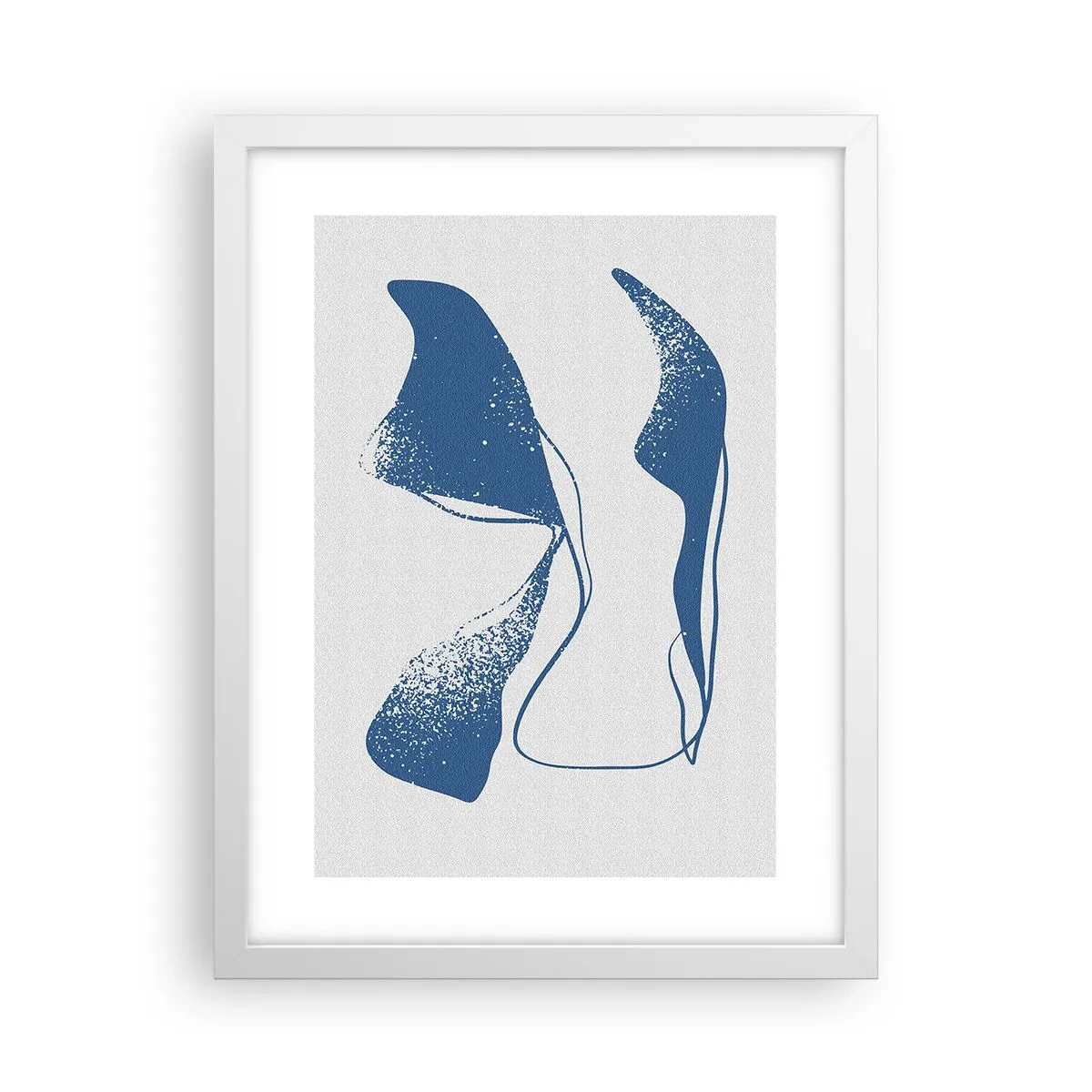 Plakat i hvid ramme - Bevinget abstraktion - 30x40 cm