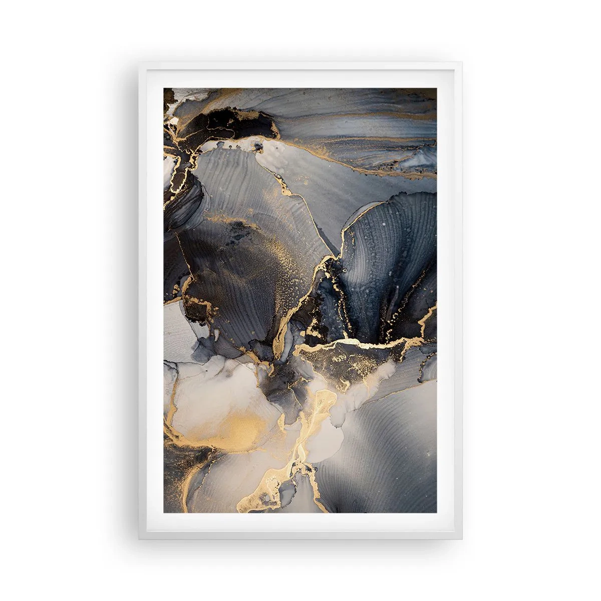 Plakat i hvid ramme - Livet af sten - 61x91 cm