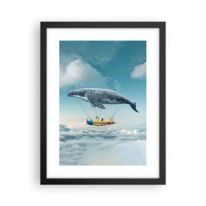 Plakat i sort ramme - Hvorfor ikke? - 30x40 cm