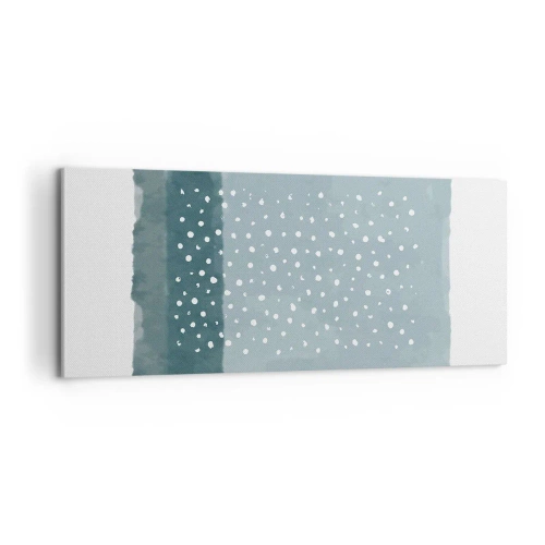 Lærredstryk - Billede på lærred - Dyrket i blåt - 100x40 cm
