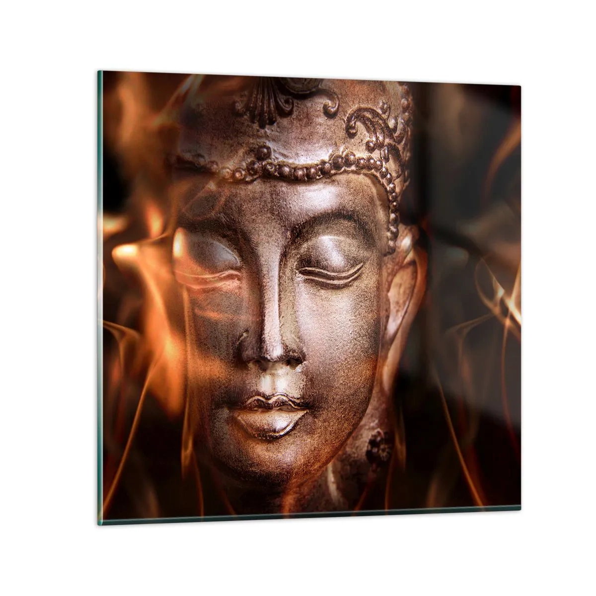 Billede på glas - Den eksisterer kun her og nu - 70x70 cm