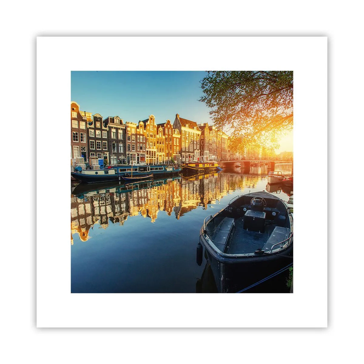 Plakat - Morgen i Amsterdam - 30x30 cm