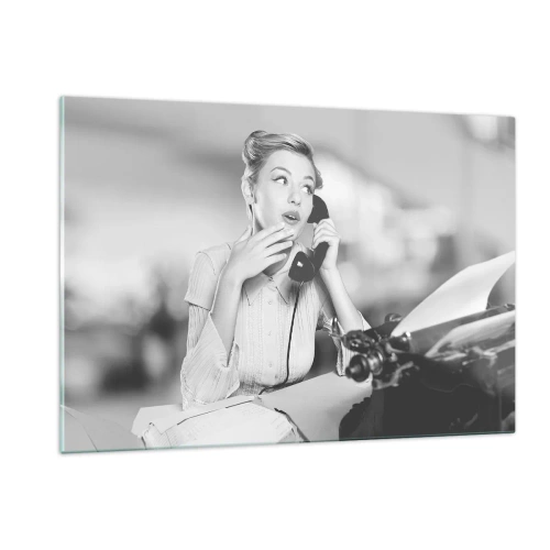 Billede på glas - Hej, vi er i 1950'erne. - 120x80 cm