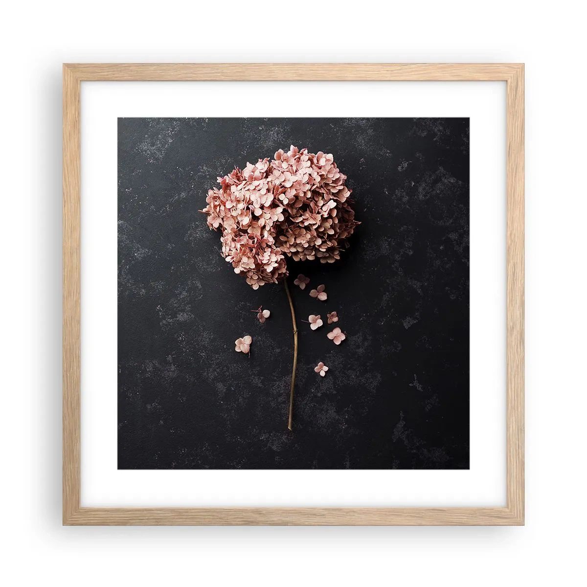 Plakat i ramme af lyst egetræ - Et virkelig romantisk tegn - 40x40 cm