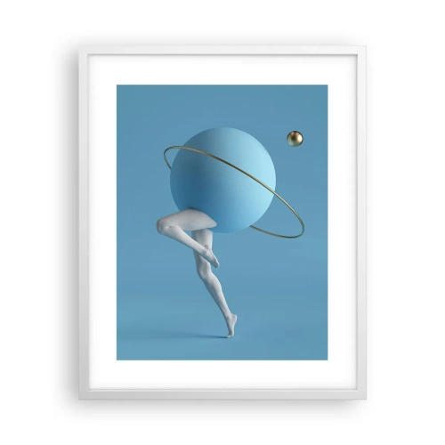 Plakat i hvid ramme - Og planeterne går amok - 40x50 cm