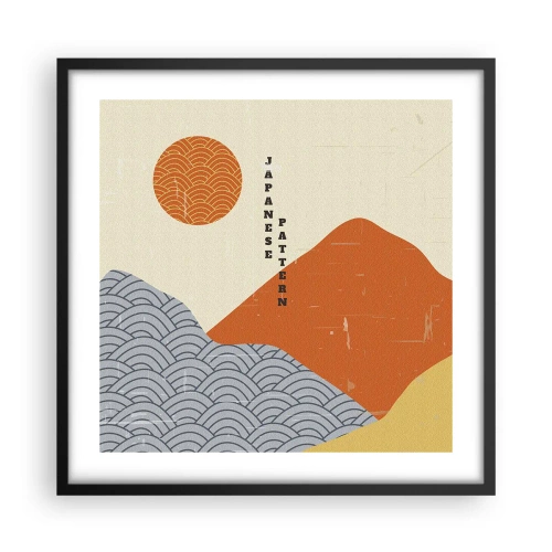 Plakat i sort ramme - I den japanske ånd - 50x50 cm