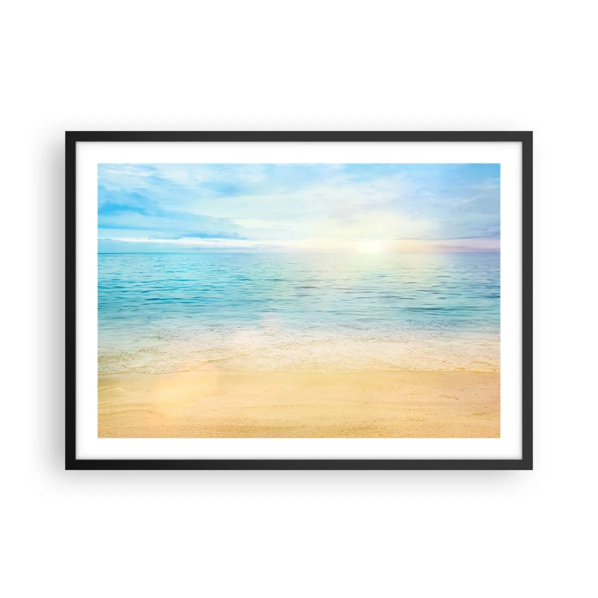 Plakat i sort ramme - Det store blå - 70x50 cm