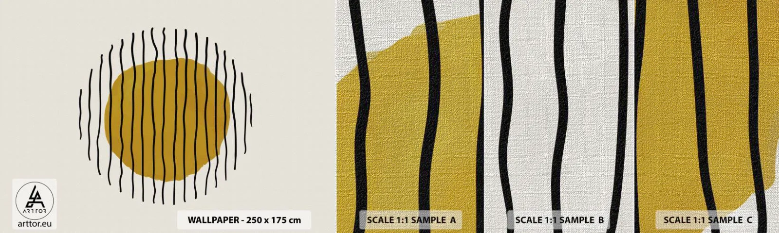 Prøve Fototapet Premium Canvas - Abstraktion, der skælver af varme - Abstraktion, Stykke, Minimalisme - 100x30 cm