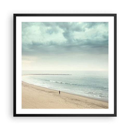 Plakat i sort ramme - På jagt efter fred - 60x60 cm