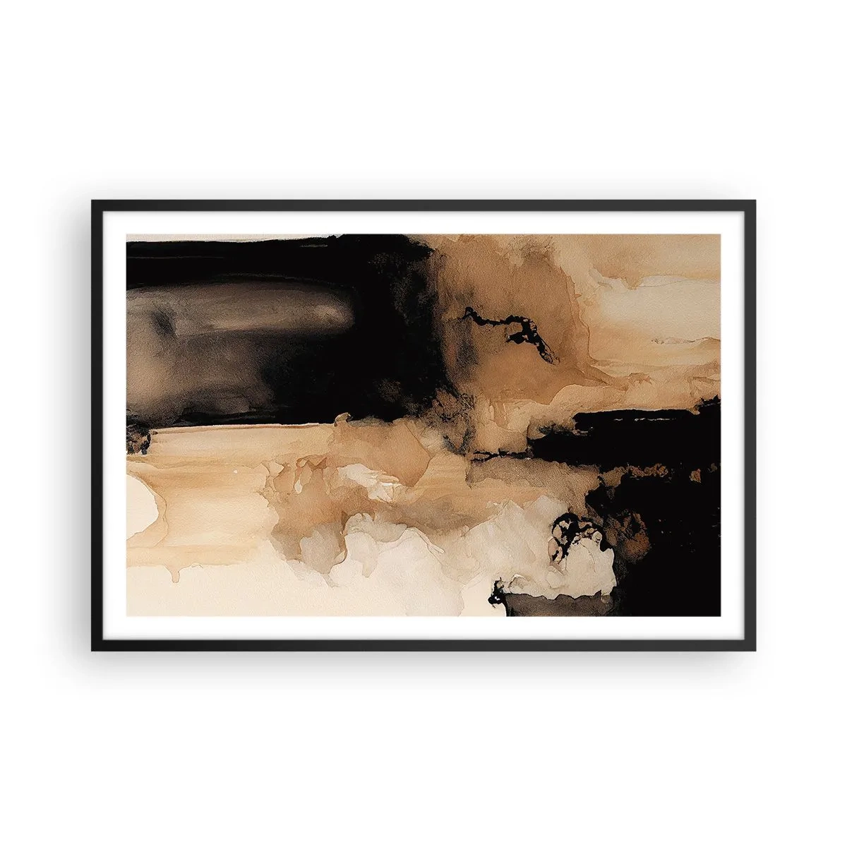 Plakat i sort ramme - En spændende abstraktion - 91x61 cm