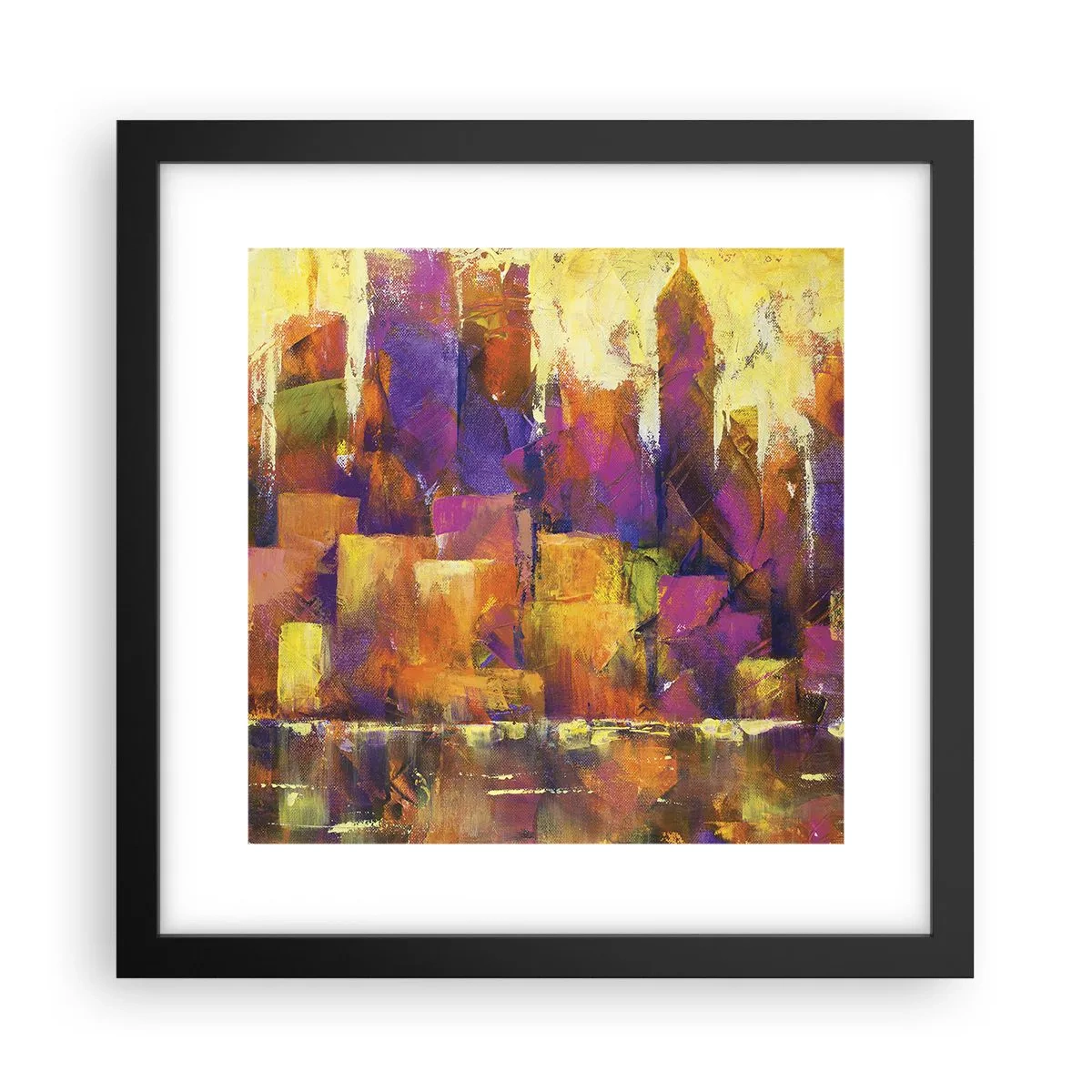 Plakat i sort ramme - Metropolitansk sammensætning - 30x30 cm