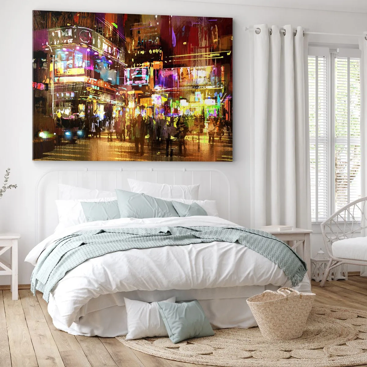 Lærredstryk - Billede på lærred - I et hav af lys - 100x70 cm