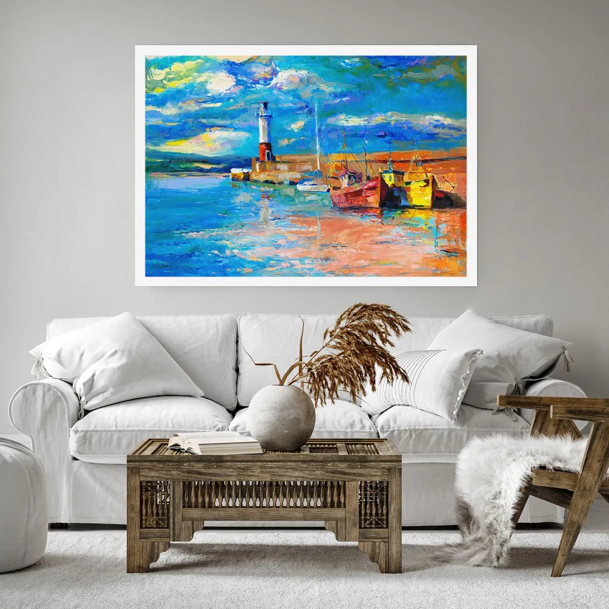 Plakat - Eftermiddag i regnbuebugten - 100x70 cm