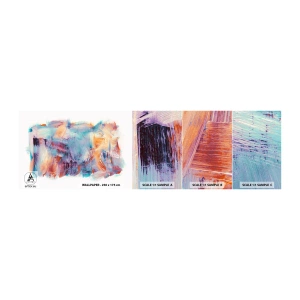 Prøve Fototapet Selvklæbende Deluxe Sticker - Farverigt rod - Minimalistisk, Pastel, Stykke - 100x30 cm
