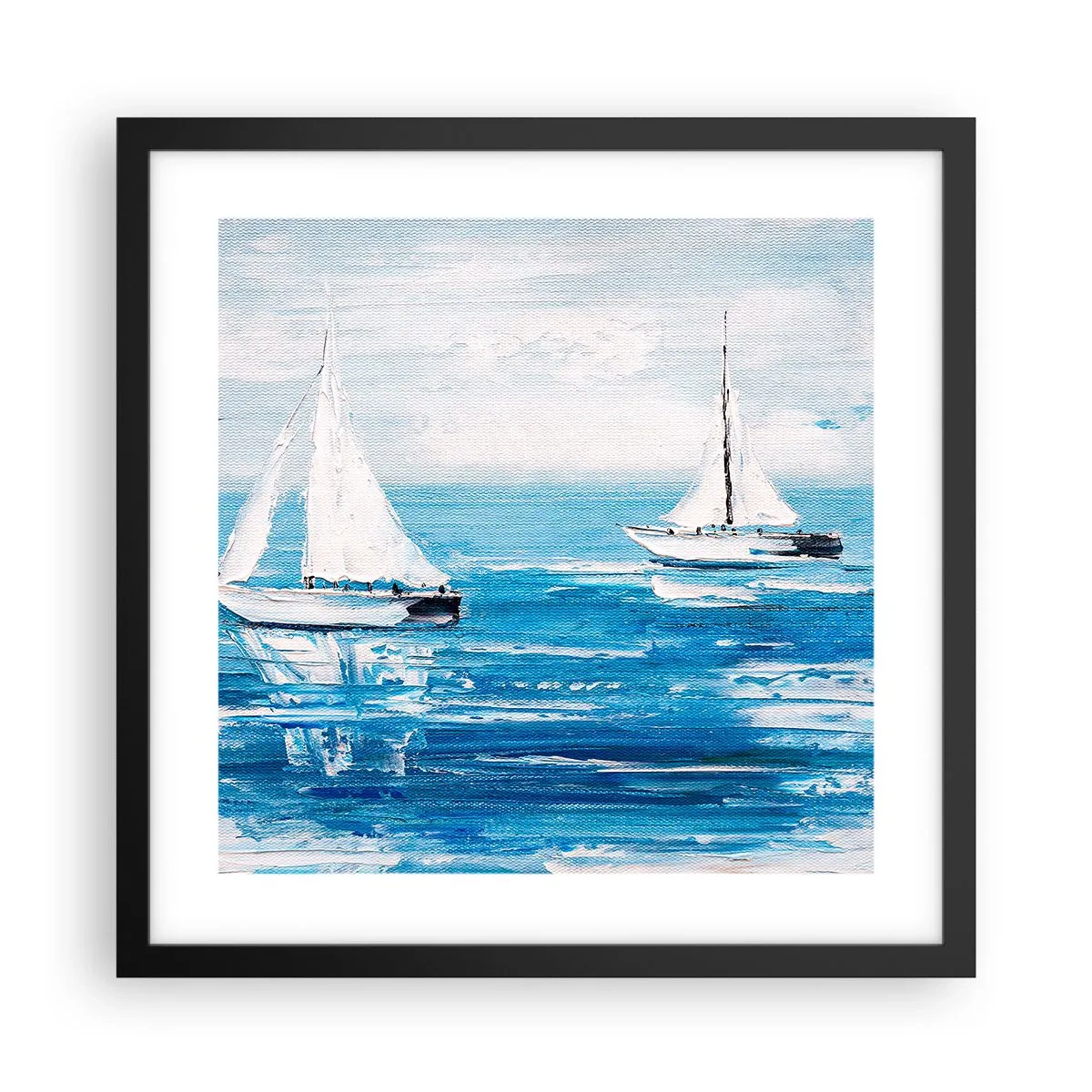 Plakat i sort ramme - Med en ven ved din side - 40x40 cm