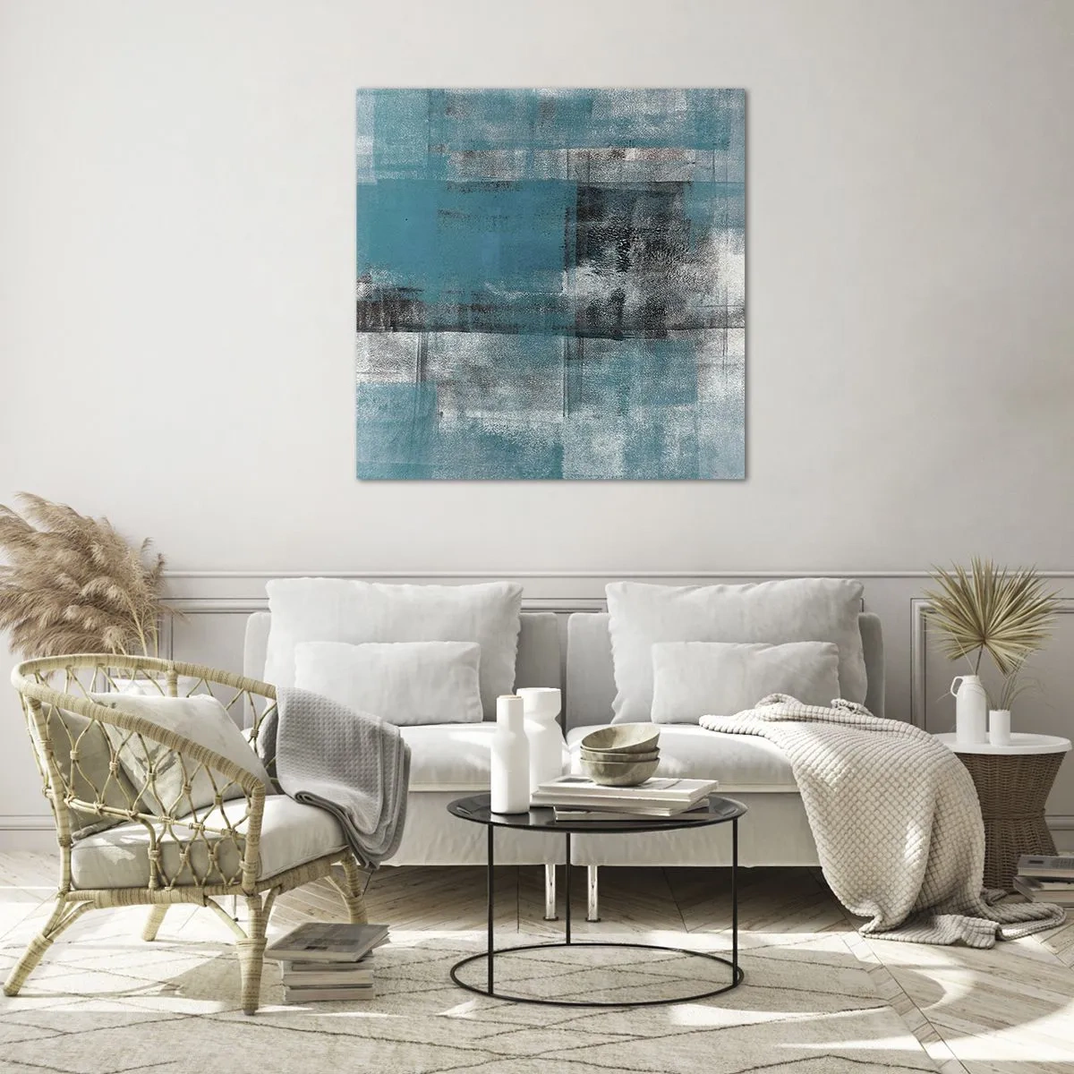 Billede på glas - Vand og luft - 40x40 cm