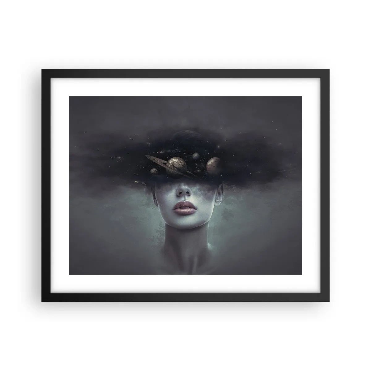 Plakat i sort ramme - Og planeterne er ved at gå amok... - 50x40 cm