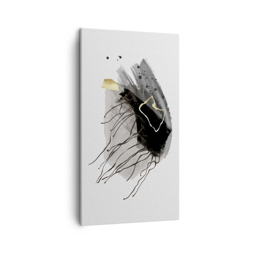 Lærredstryk - Billede på lærred - I sort og guld - 45x80 cm