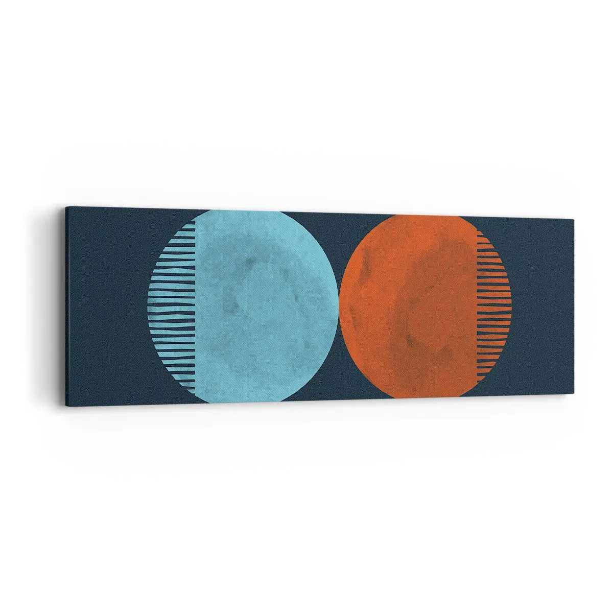 Lærredstryk - Billede på lærred - Kun geometri? - 90x30 cm