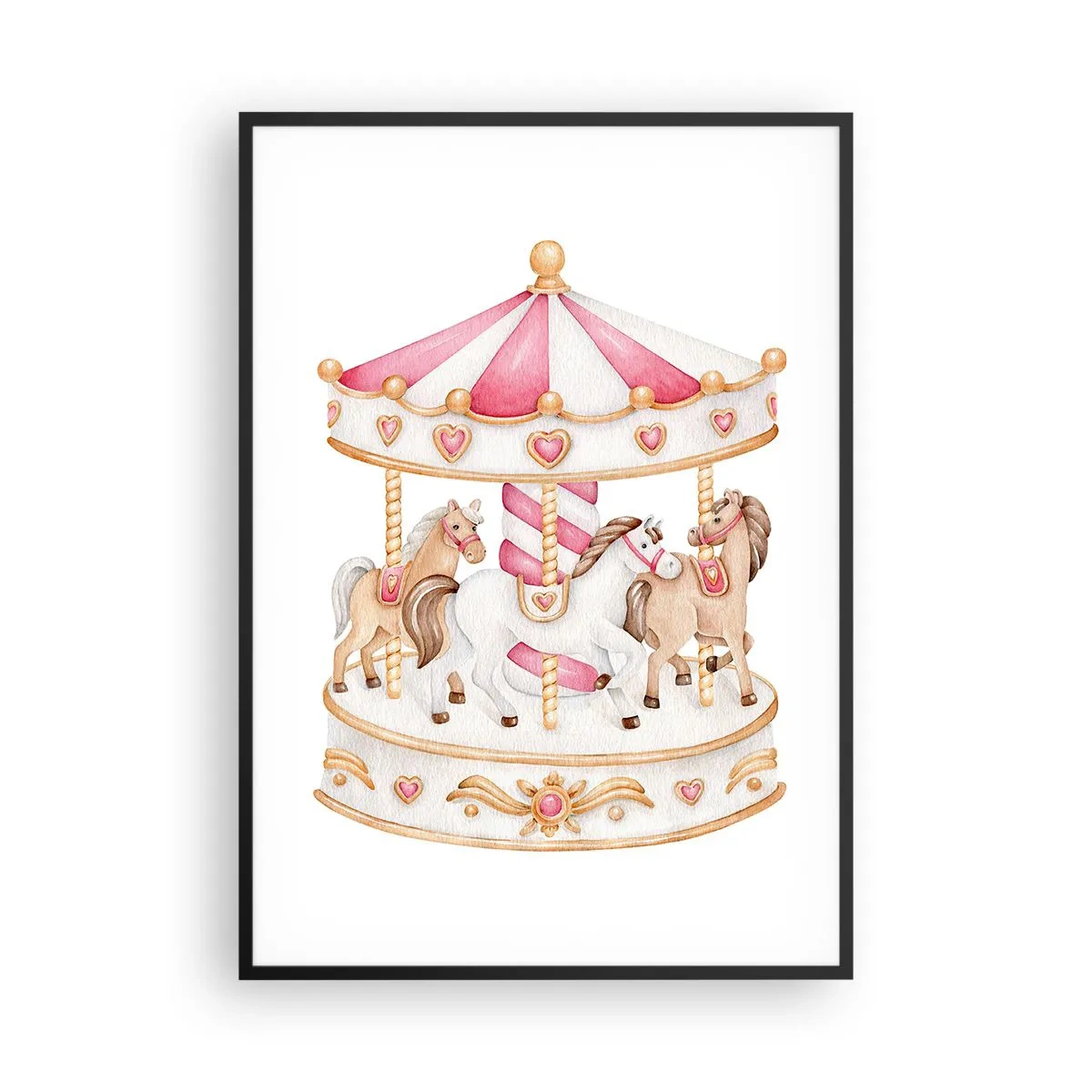 Plakat i sort ramme - Barndommens søde verden - 70x100 cm