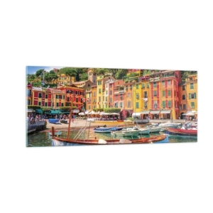 Billede på glas - En italiensk morgen - 100x40 cm