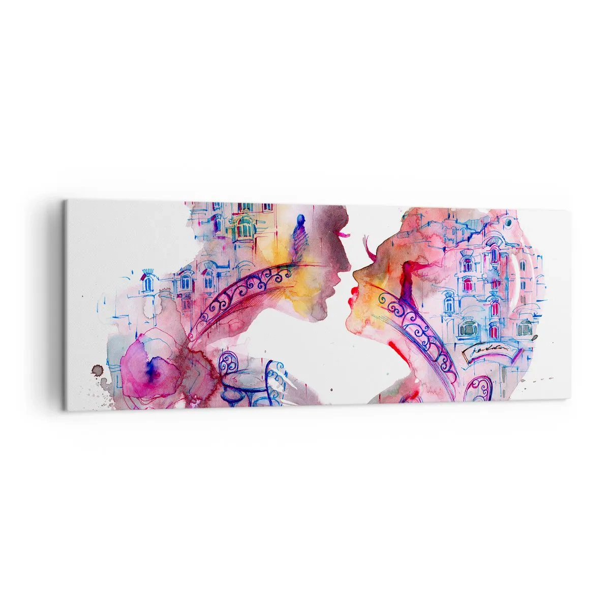 Lærredstryk - Billede på lærred - Sukkenes hemmelige bro - 140x50 cm