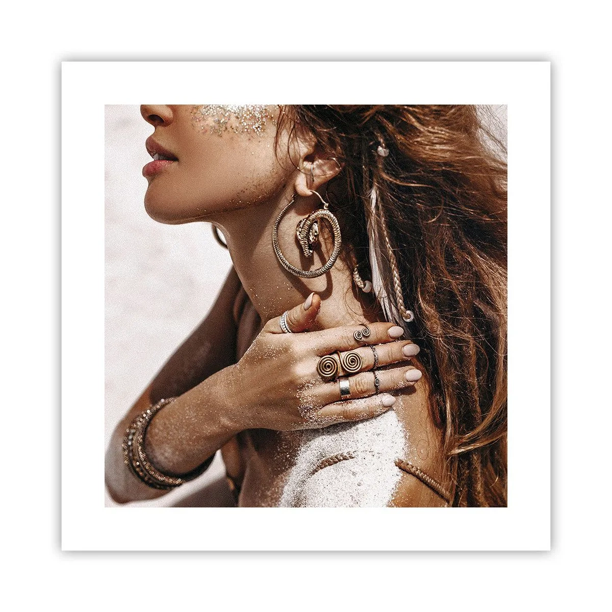 Plakat - Dronning af den vilde strand - 40x40 cm