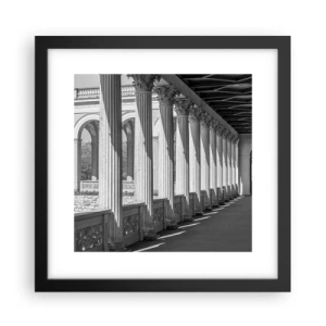 Plakat i sort ramme - Solrig arkade - 30x30 cm