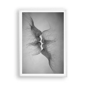 Plakat i hvid ramme - Vindens kys - 70x100 cm