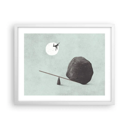 Plakat i hvid ramme - En drøm går i opfyldelse - 50x40 cm