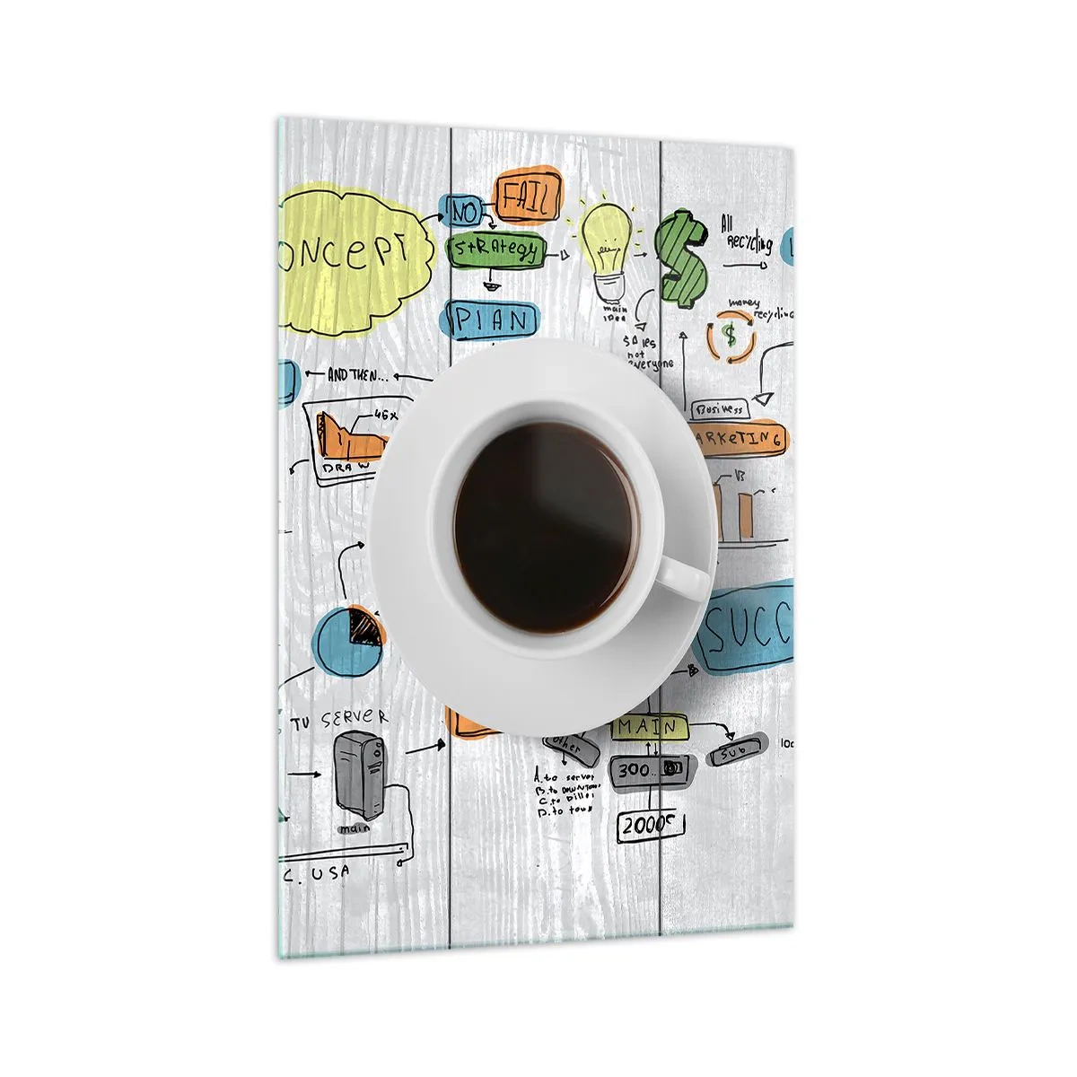 Billede på glas - Tid til en pause - 70x100 cm