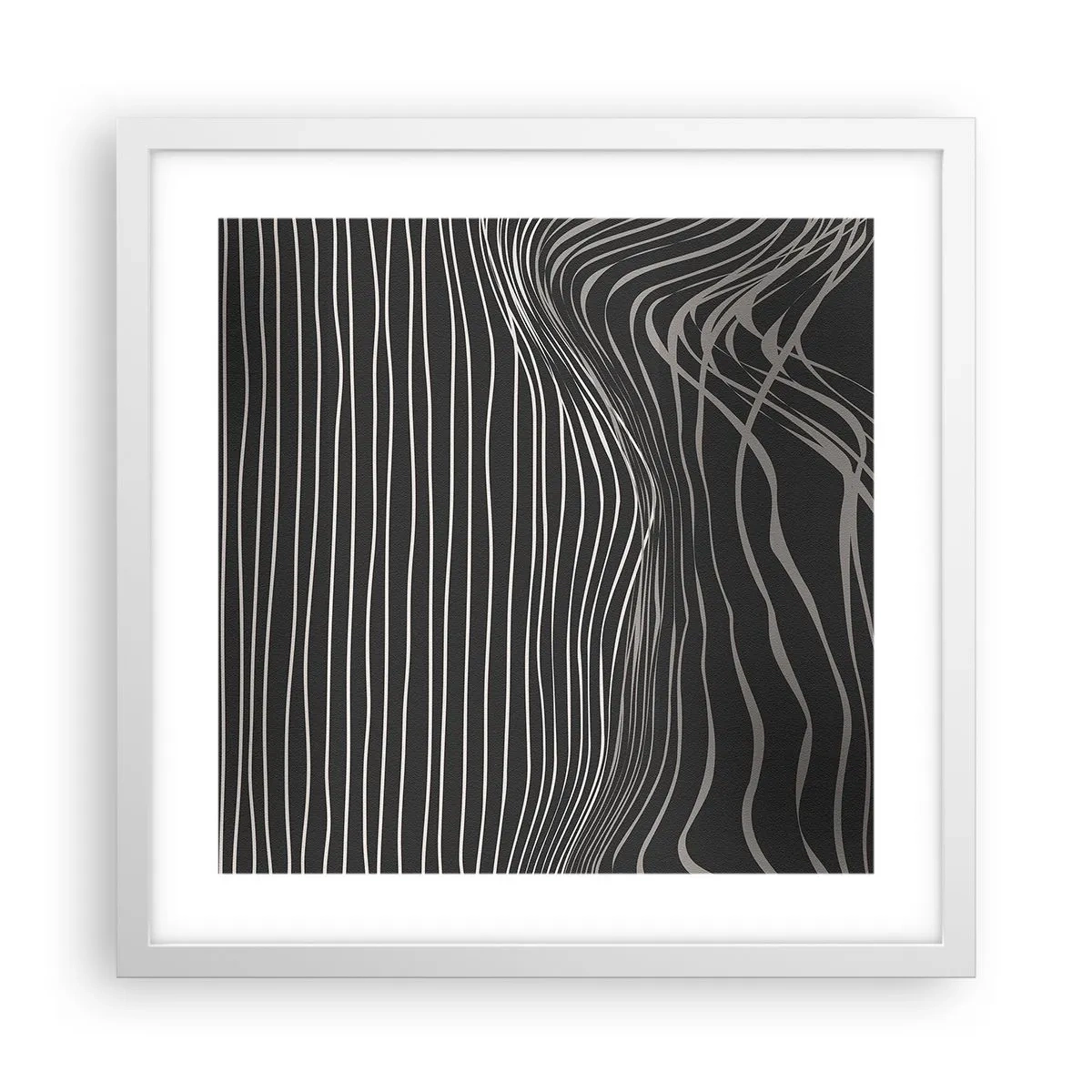 Plakat i hvid ramme - Rytme og accent - 40x40 cm